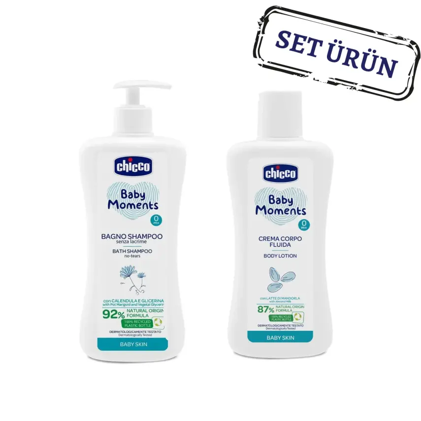 Chicco Baby Moments Bebek Şampuan + Vücut Losyonu (Avantaj Paketi) - 1