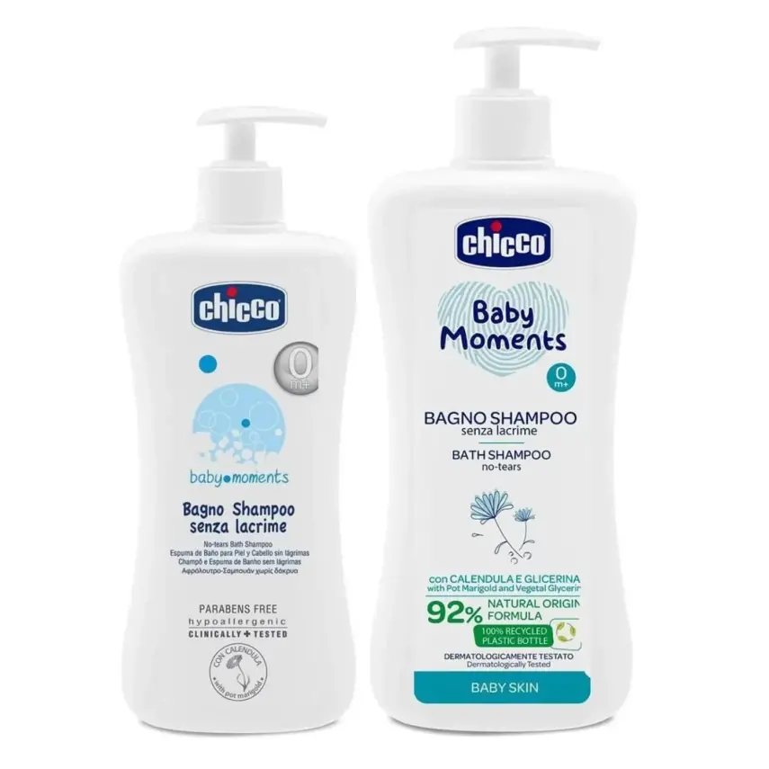 Chicco Baby Moments Doğal Göz Yakmayan Bebek Saç ve Vücut Şampuanı 750 ml +200 ml - 2