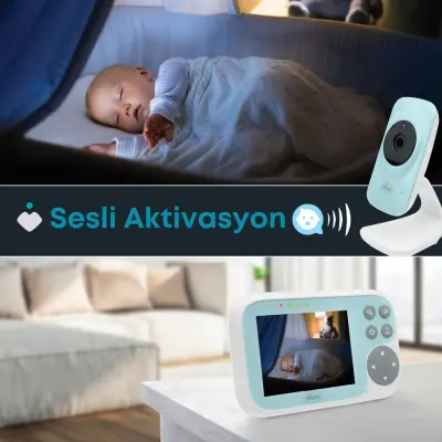 Chicco Baby Monitor Start Gece Görüşlü Ses Aktivasyonlu Bebek Kamerası 3,2 İnç - 4