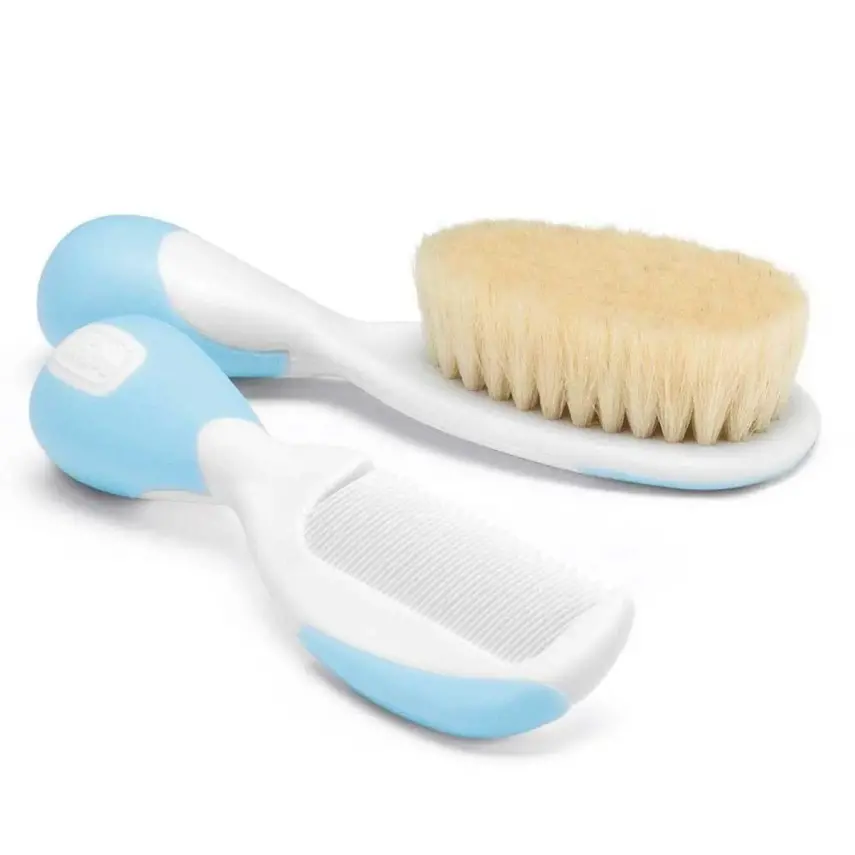 Chicco Bebek Yumuşak Fırça Tarak Seti Mavi - 1