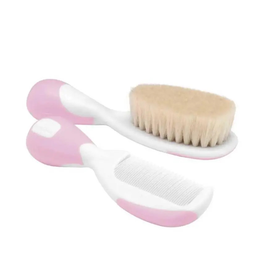 Chicco Bebek Yumuşak Fırça Tarak Seti Pembe - 2