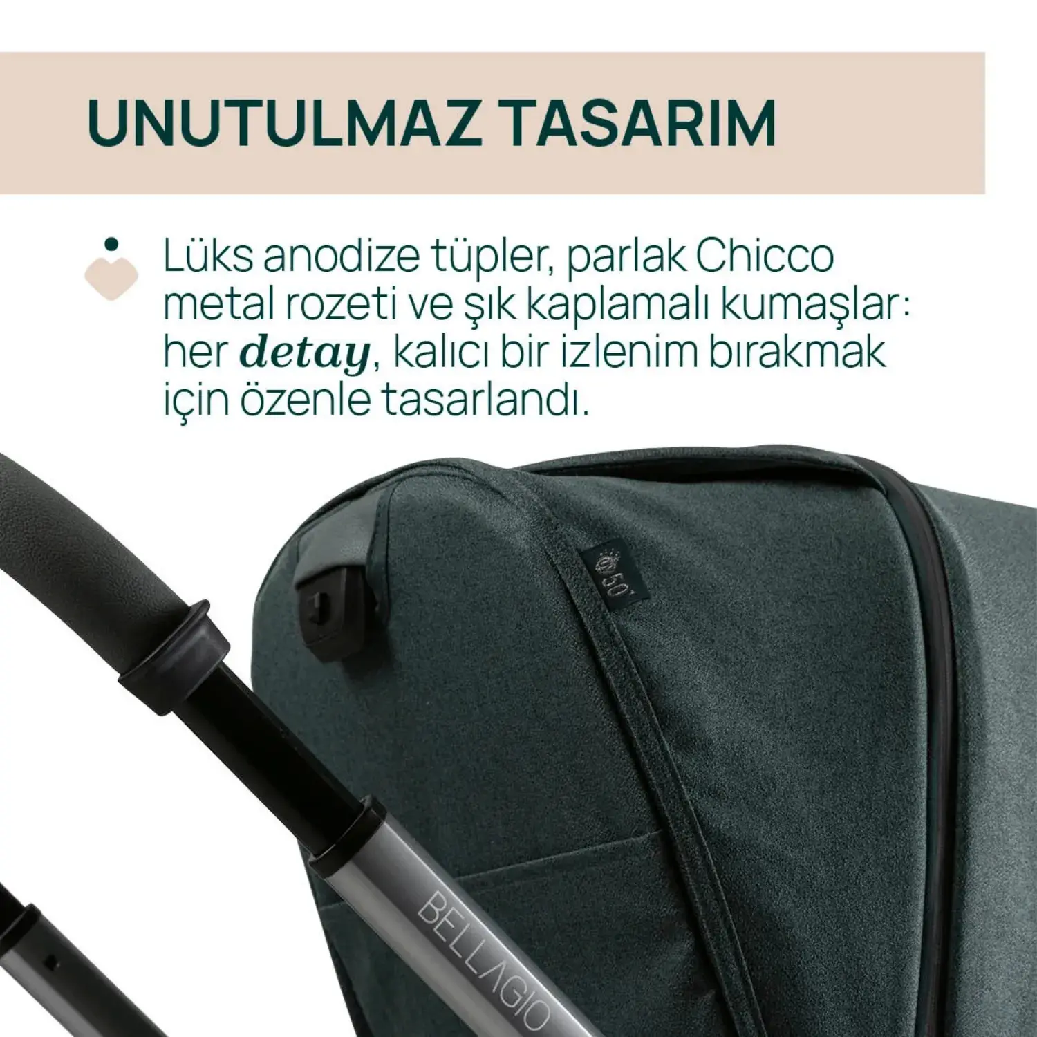 Chicco Bellagio 2.0 Bebek Arabası Fir Tree