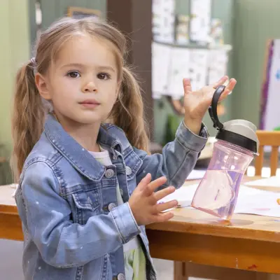 Chicco Çocuk Damlatmaz Su Matarası Pembe  - 3