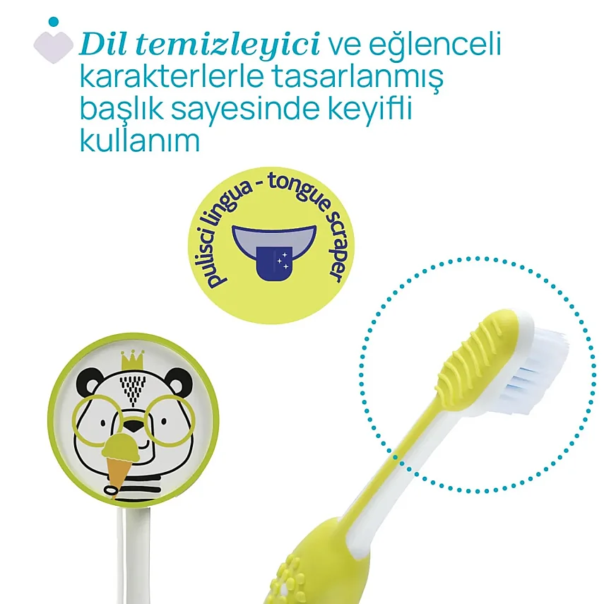 Chicco Diş Fırçası 3-6 Yaş Hippo Panda 2li - 2
