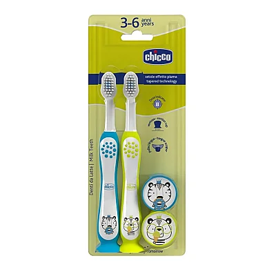 Chicco Diş Fırçası 3-6 Yaş Tiger Panda 2li