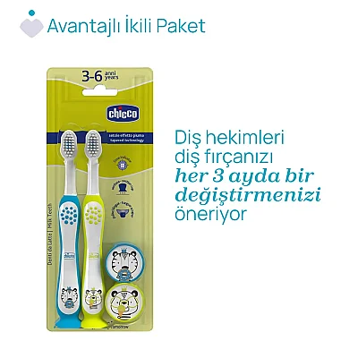 Chicco Diş Fırçası 3-6 Yaş Tiger Panda 2li - 7