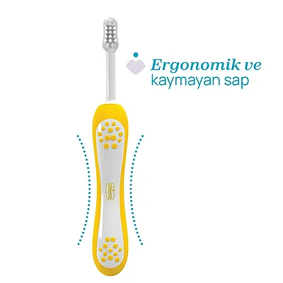 Chicco Diş Fırçası 6-36 Ay Yaş ndigo Mustard 2li (1)