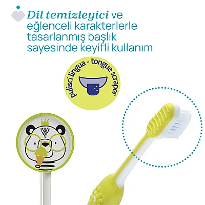 Chicco Diş Fırçası 6-36 Ay Yaş Lilac Mustard 2li (1)