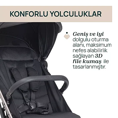 Chicco Dolomiti Kabin Bebek Arabası Charcoal - 4