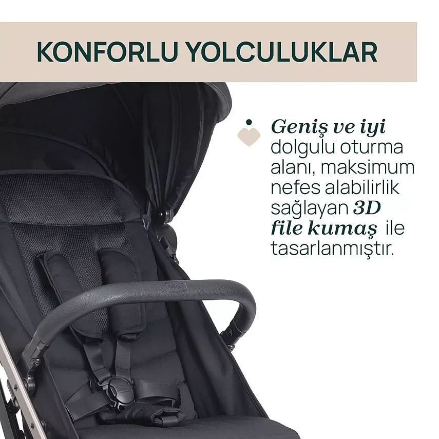 Chicco Dolomiti Kabin Bebek Arabası Charcoal - 4