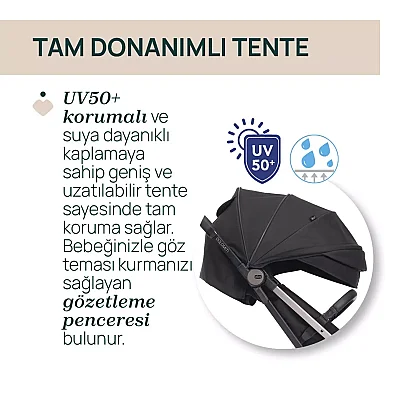 Chicco Dolomiti Kabin Bebek Arabası Charcoal - 10