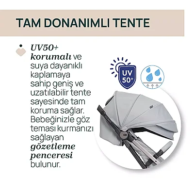 Chicco Dolomiti Kabin Bebek Arabası Pebble - 5
