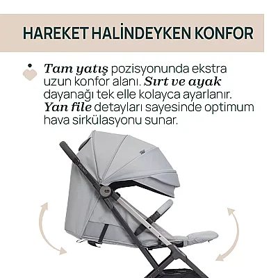 Chicco Dolomiti Kabin Bebek Arabası Pebble - 6