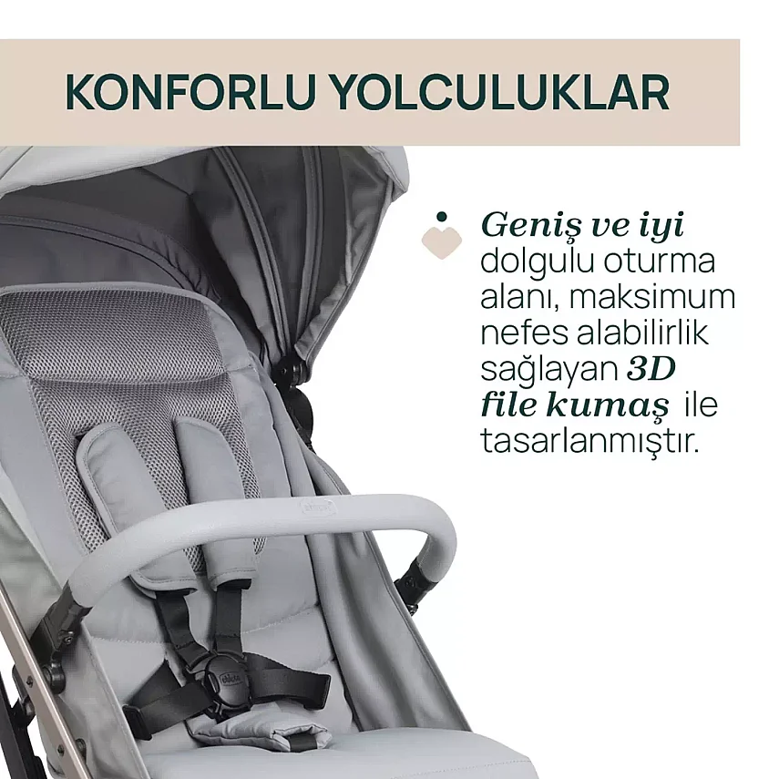 Chicco Dolomiti Kabin Bebek Arabası Pebble - 7