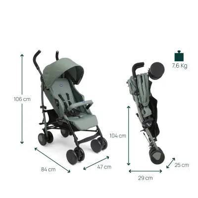 Chicco Echo Lite Baston Bebek Arabası Moss - 3