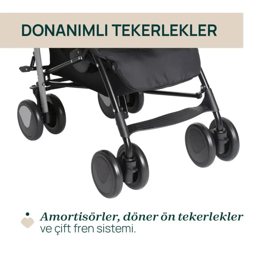 Chicco Echo Lite Kolay Katlanabilir Hafif Baston Bebek Arabası Ebony - 7