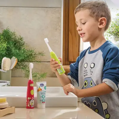 Chicco Elektrikli Diş Fırçası Tiger Yeşil 3-6 Yaş (1)