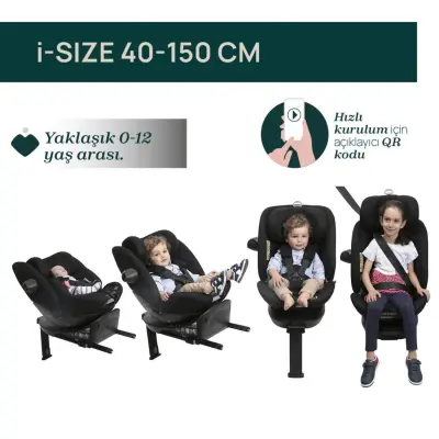 Chicco Everone I-Size İsofixli Oto Koltuğu 0-36 Kg Silver Ink - 3