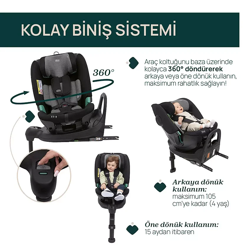 Chicco Full Seat Oto Koltuğu 0-36 Kg Black Satin - 4