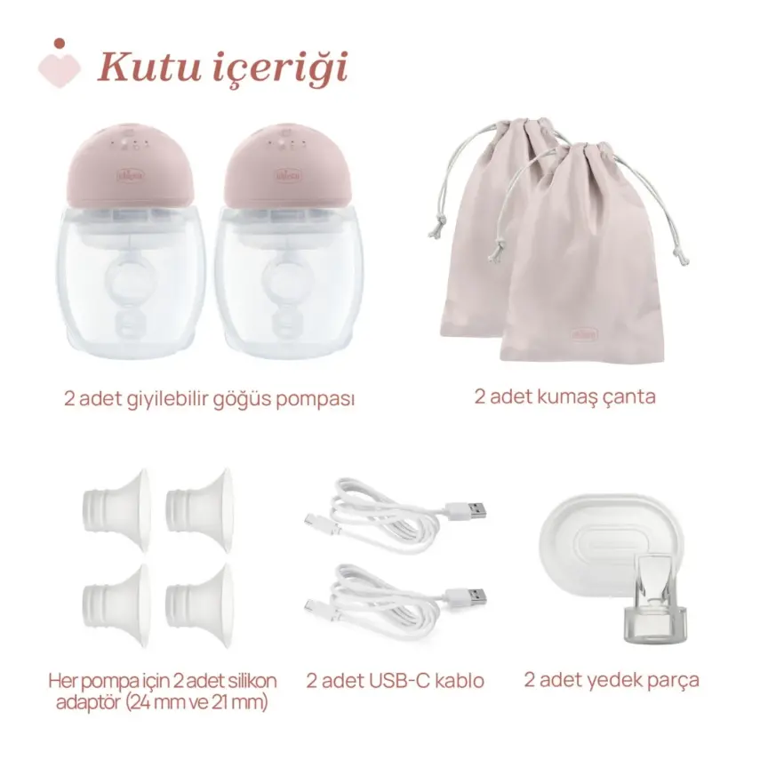 Chicco Giyilebilir Çiftli Elektrikli Göğüs Pompası - 2