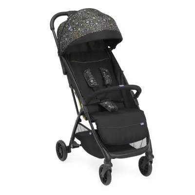 Chicco Glee Güneş-Su Geçirmez Otomatik Katlanan Kabin Bebek Arabası Playful Black