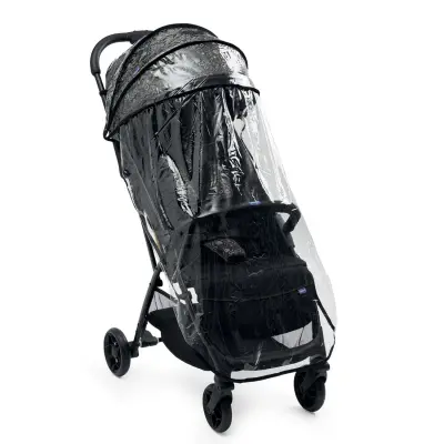 Chicco Glee Güneş-Su Geçirmez Otomatik Katlanan Kabin Bebek Arabası Playful Black (1)