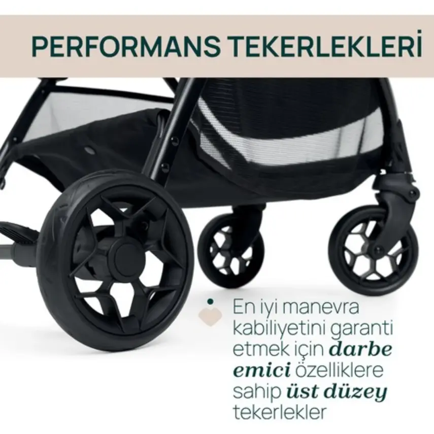 Chicco Glee Güneş-Su Geçirmez Otomatik Katlanan Kabin Bebek Arabası Uneven Black - 3