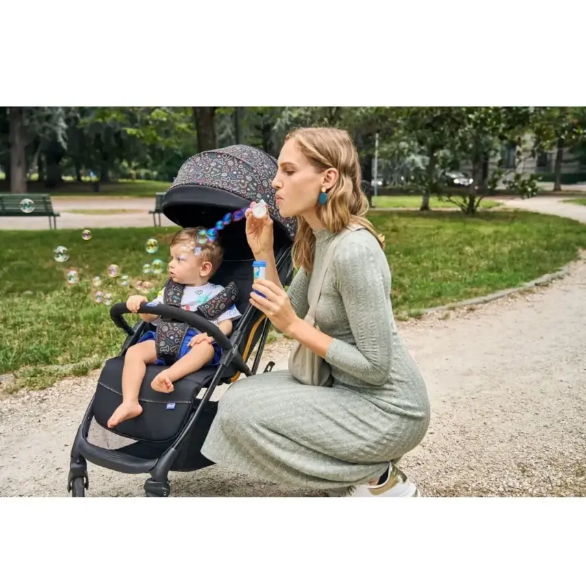 Chicco Glee Güneş-Su Geçirmez Otomatik Katlanır Kabin Bebek Arabası Joking Beige - 8