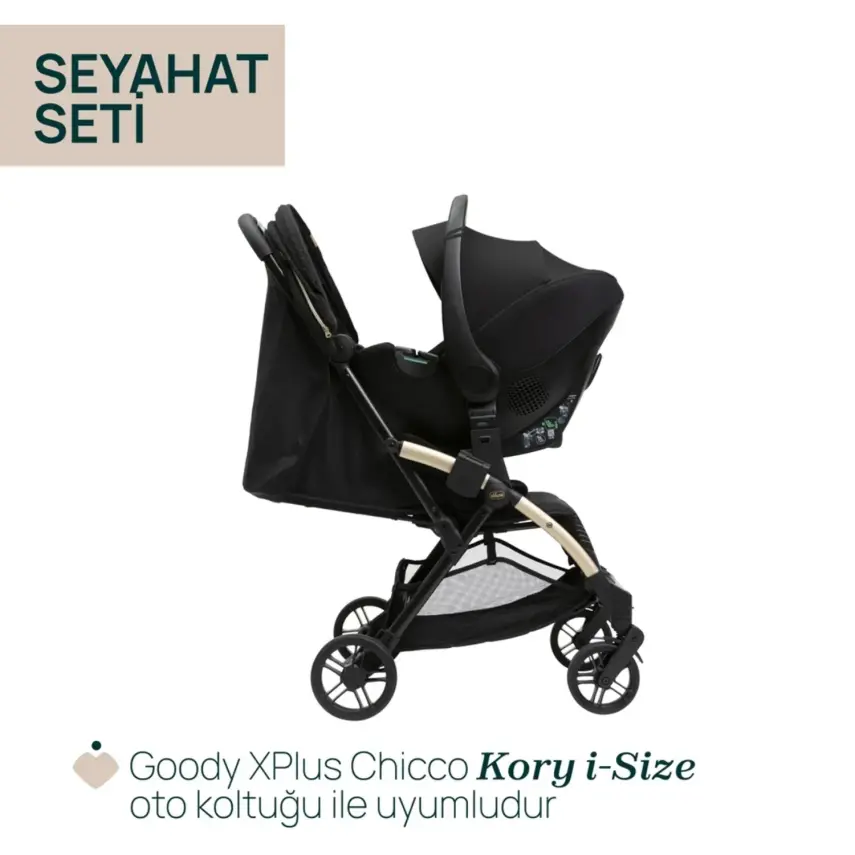 Chicco Goody Xplus Kabin Travel Sistem-Seyahat Sistem Bebek Arabası Black Re_Lux - 16