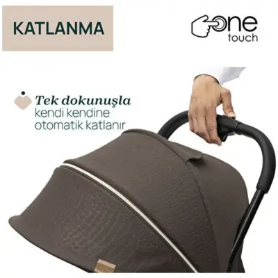 Chicco Goody XPlus Otomatik Katlanır Suya Dayanıklı Kabin Bebek Arabası Bronze Lizard Re_Lux - 3