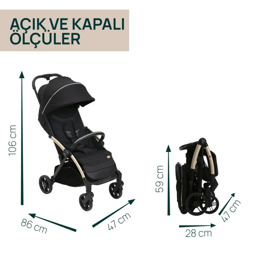 Chicco Goody Xplus Otomatik Katlanır Suya Dayanıklı Kabin Bebek Arabası Dark Shadow - 8