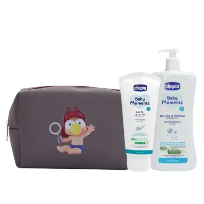 Chicco Hediyeli Set (Antrasit) Chicco Pişik Kremi 100 Ml+Chicco Saç ve Vücut Şampuanı + Çanta Hediyeli - 1