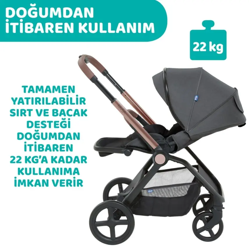 Chicco Mysa Bebek Arabası Black Satın - 14