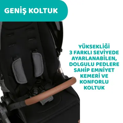 Chicco Mysa Bebek Arabası Black Satın - 7