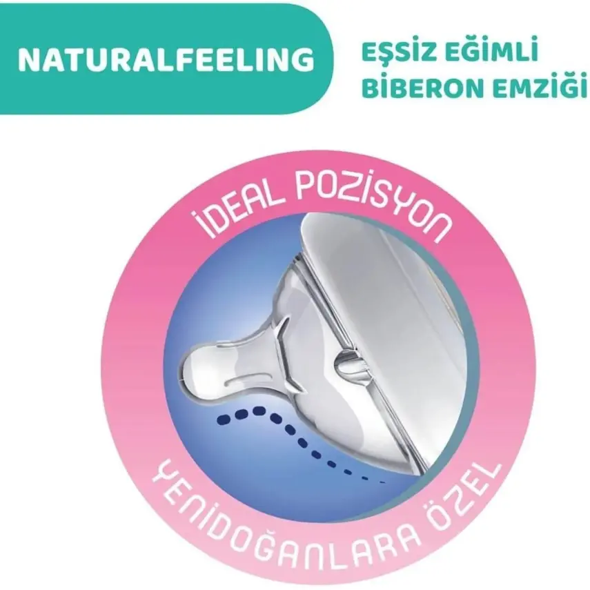 Chicco Natural Feeling Silikon Emzikli Cam Biberon Desenli 150 ml 0+ Ay - 10