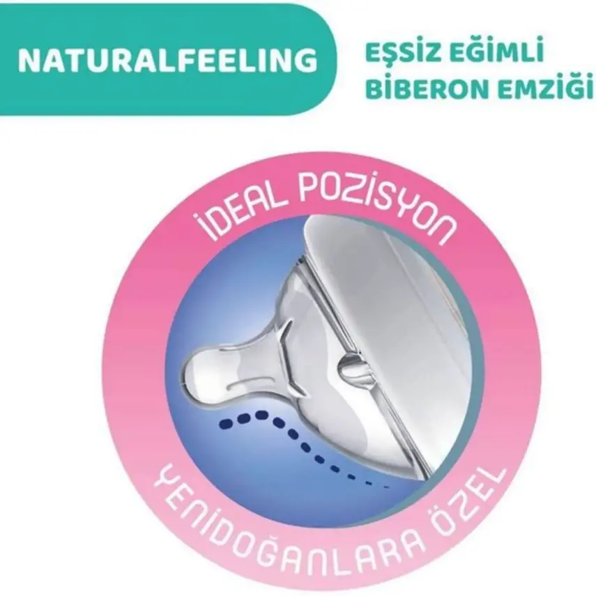 Chicco Natural Feeling Silikon Emzikli PP Biberon 330 ml 6+ Ay Desenli - 4