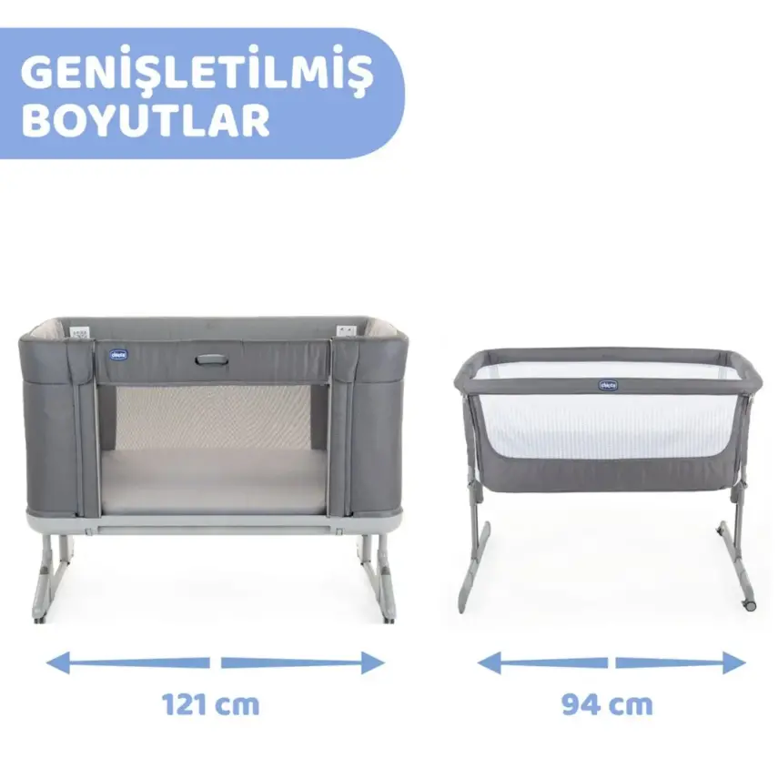 Chicco Next2Me Forever Anne Yanı Beşik Slate Grey - 20