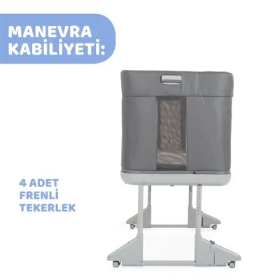 Chicco Next2Me Forever Anne Yanı Beşik Slate Grey - 4