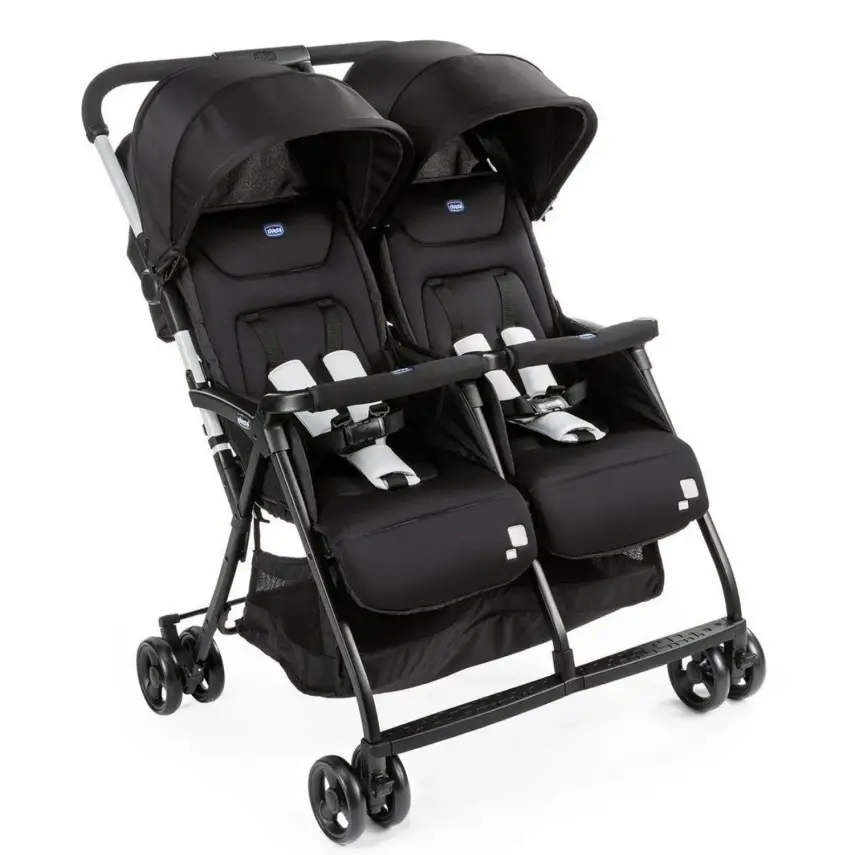 Chicco Ohlala İkiz Bebek Arabası Black Night - 1