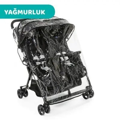 Chicco Ohlala İkiz Bebek Arabası Black Night - 6