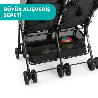 Chicco Ohlala İkiz Bebek Arabası Silver Cat - 11