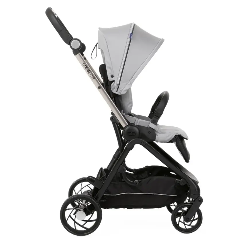 Chicco One4Ever Çift Yönlü Otomatik Katlanır Bebek Arabası Silver Leaf - 2