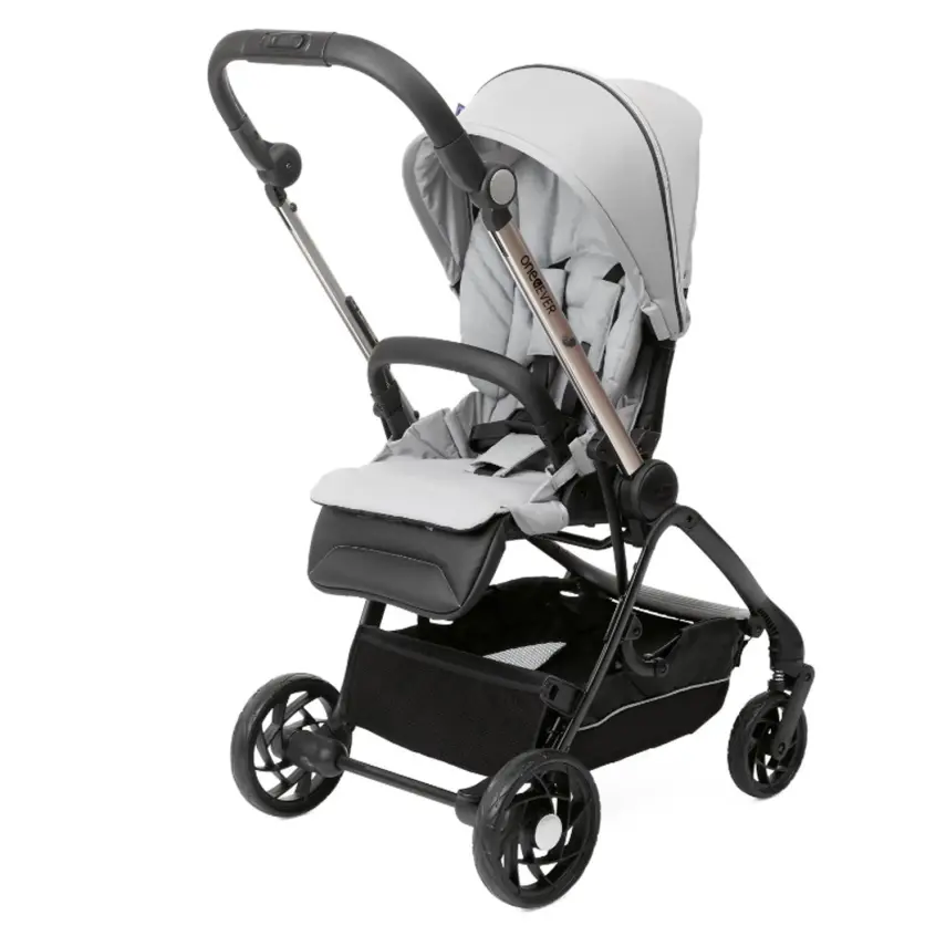Chicco One4Ever Çift Yönlü Otomatik Katlanır Bebek Arabası Silver Leaf - 4