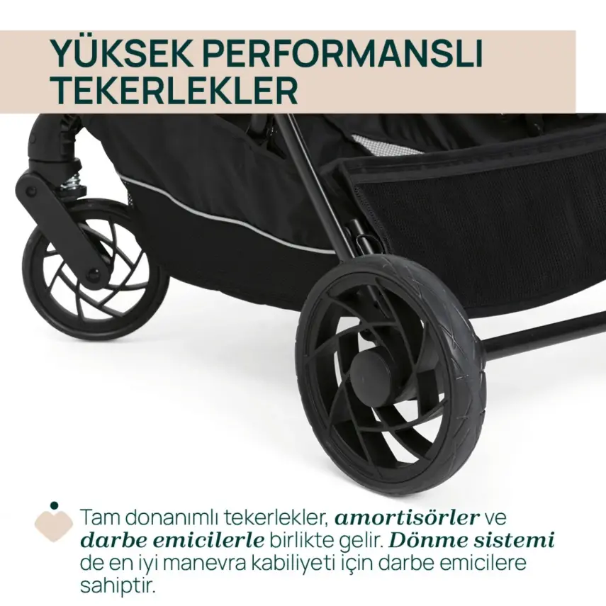 Chicco One4Ever Lounge Çift Yönlü Kolay Katlanabilen Kabin Bebek Arabası Black Beauty - 6