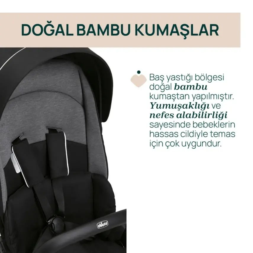 Chicco One4Ever Lounge Çift Yönlü Kolay Katlanabilen Travel Sistem-Seyahat Sistem Bebek Arabası Black Beauty - 9