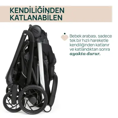 Chicco One4Ever Lounge Çift Yönlü Kolay Katlanabilen Travel Sistem-Seyahat Sistem Bebek Arabası Black Beauty - 10