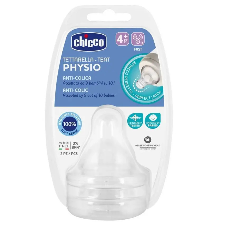 Chicco P5 Antikolik Biberon Emziği Hızlı Akış 4+ Ay 2'li - 1