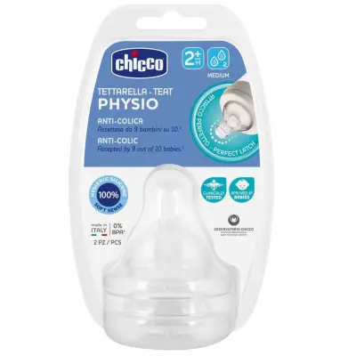 Chicco P5 Antikolik Biberon Emziği Orta Akış 2+ Ay 2'li - 2