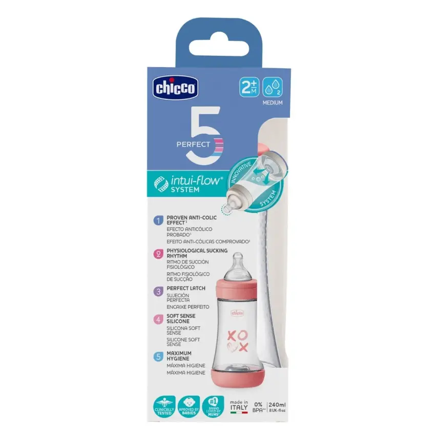 Chicco P5 Antikolik PP Biberon 240 ml 2+ Ay Kız - 2