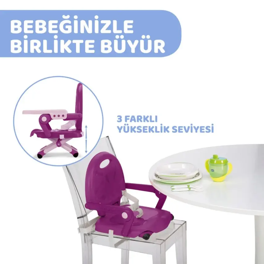 Chicco Pocket Snack Portatif Mama Sandalyesi Violetta - 5